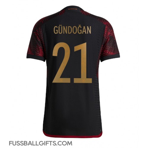 Deutschland Ilkay Gundogan #21 Fußballbekleidung Auswärtstrikot WM 2022 Kurzarm